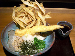 アナゴごぼう天ぶっかけ